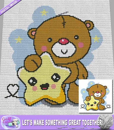 Baby Bear with Star Crochet Pattern